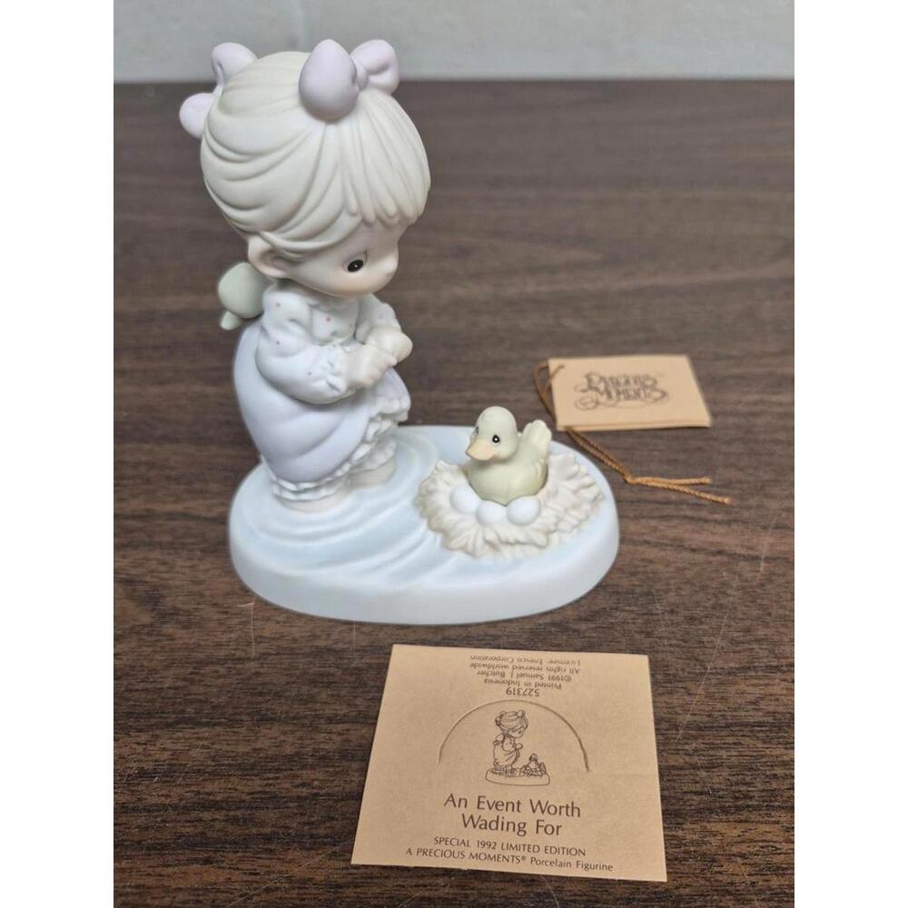 Precious Moments "An Event Worth Wading For" Figurine - 1992 Limited Edition